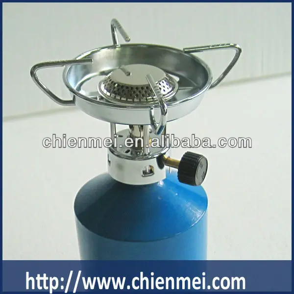 single burner gas stove with pierce outdoor camping gardening hiking portable gas mini backpack cooker