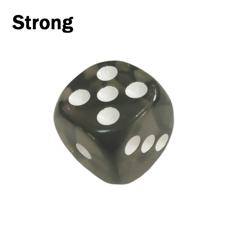 Plastic 16MM Rounded Corners Multi-Colors Transparent Dice