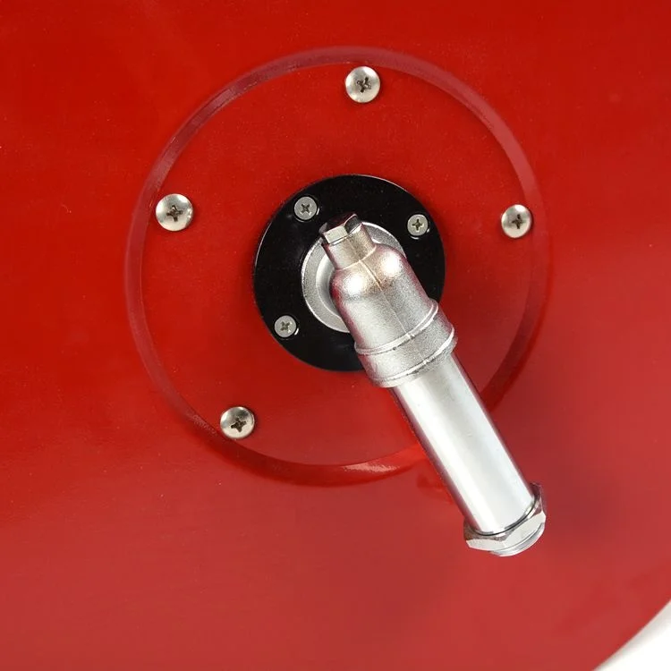 Chrome plated brass mental manual swing firefighting water hose reel system