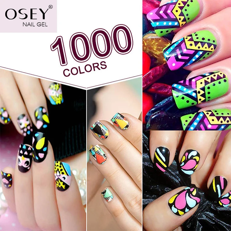 OSEY private label oem Factory 1000 Color Gel Nail Polish 1 kg jelly color gel