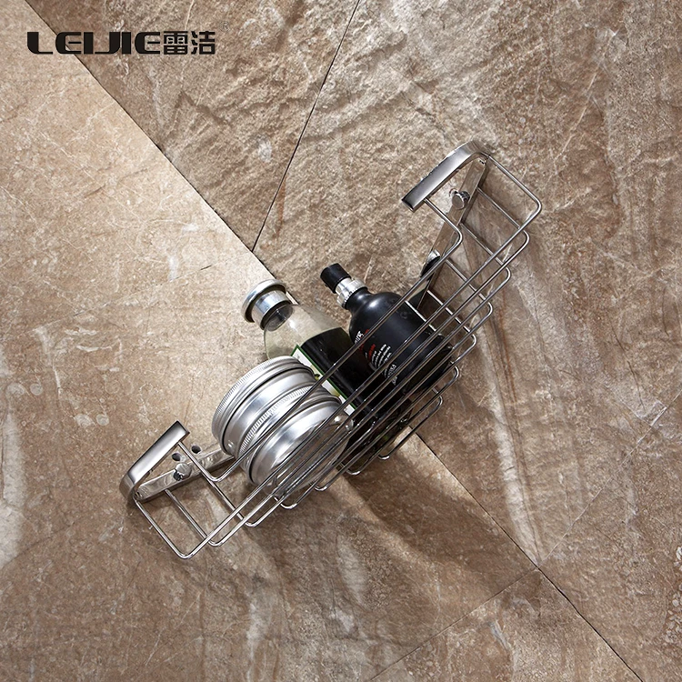 Stainless Steel Bathroom Kitchen Corner Storage Rack