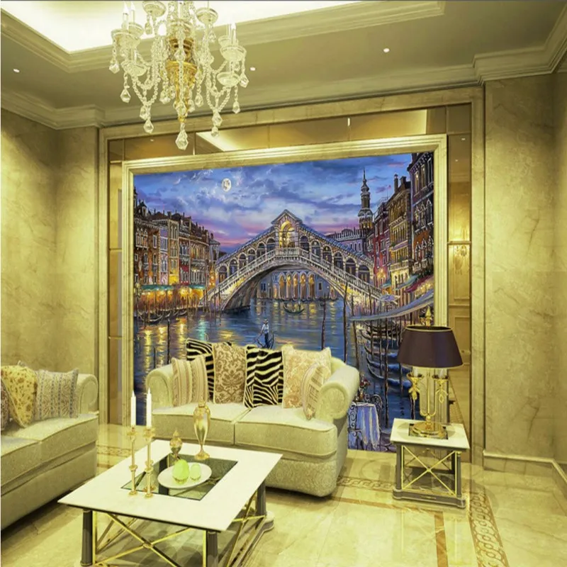 Wallpaper Venice Impression Landscape Painting Custom Wallpaper Wallpaper Roll Size