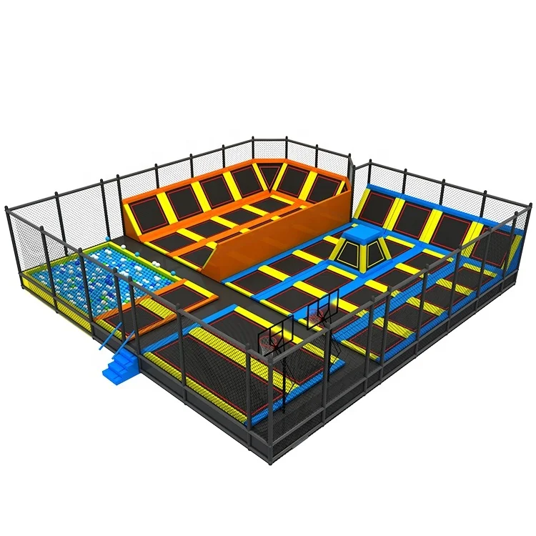 Hot-selling rectangular trampoline park, trampolines with foam pit for sale