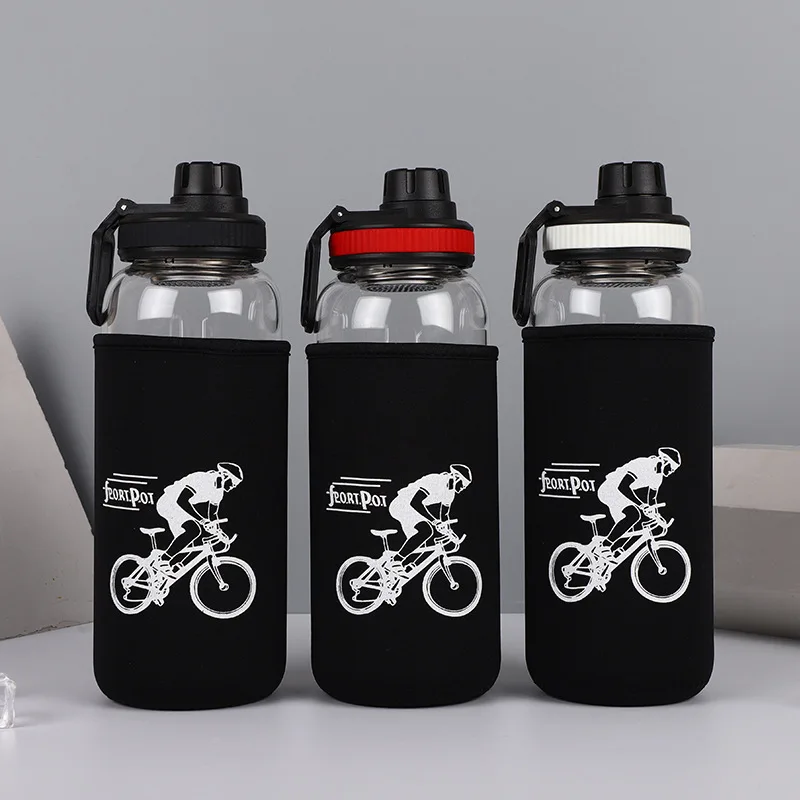 Лидер продаж, стеклянная бутылка для воды объемом 1 литр, стеклянная бутылка для воды с инфузером под заказ