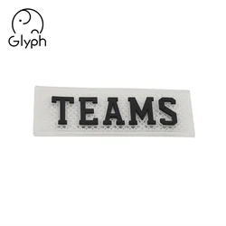 Custom garment 3d embossed logo PVC rubber labels/patches for clothing