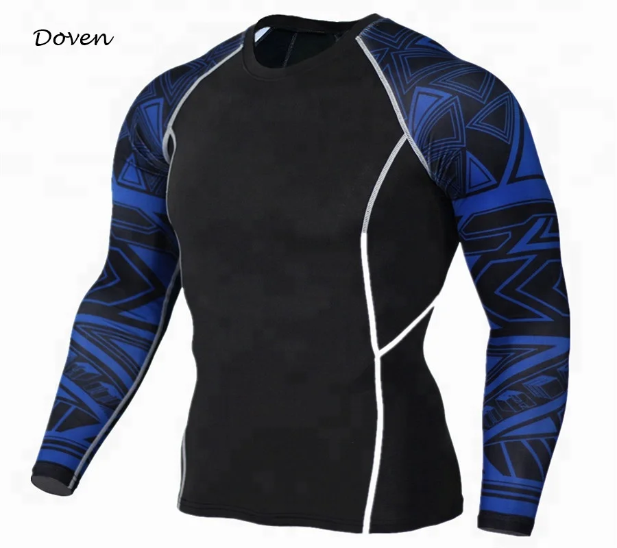 Breathable eco-friendly mens long sleeve swim t shirts
