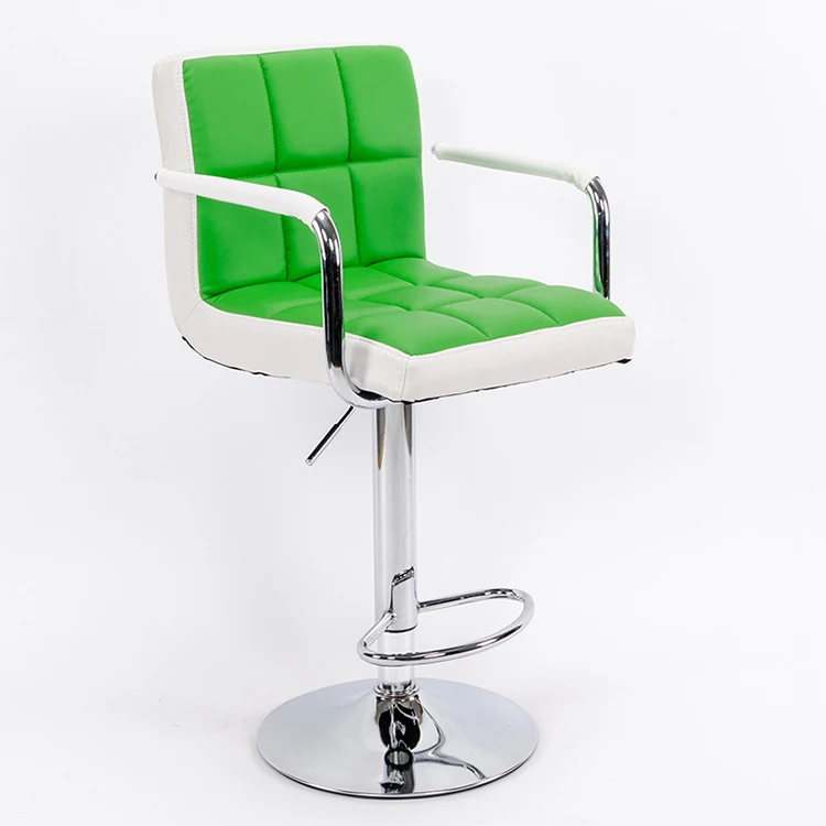 Оптовая продажа, современный регулируемый барный стул из полиуретана с вращающимся по центру новым дизайном