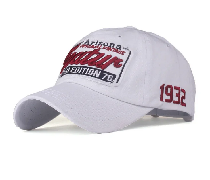 Mens Outdoor Cotton Baseball Hats Sports Visor Caps with Patchwork Embroidery