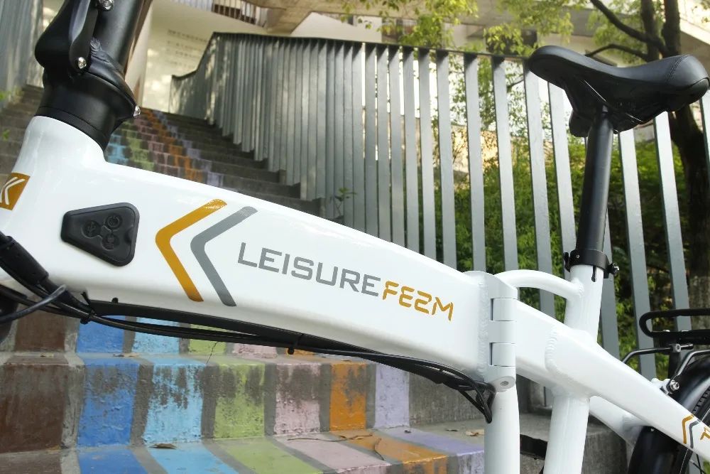 20 inch folding ebike with mid motor and suspension fork 250w electric bike