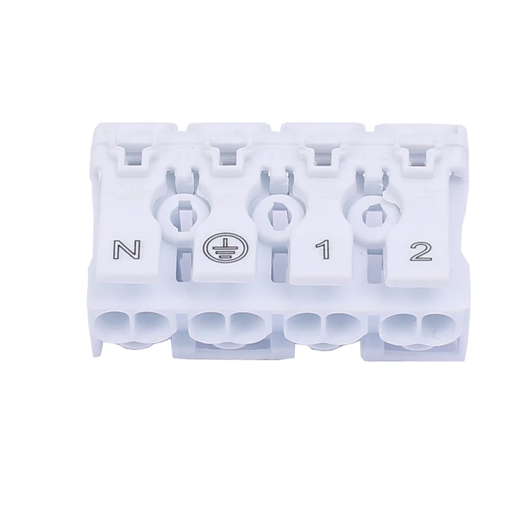 Greenway plastic 4 pin connector terminal with ground tap for LED lighting 863-4