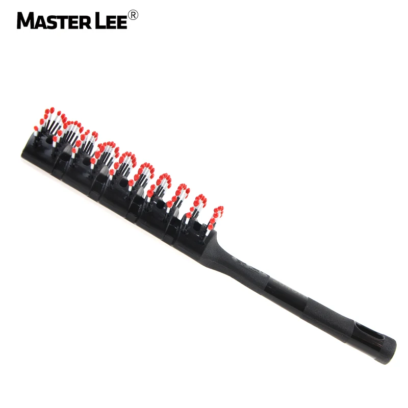 Masterlee Brand Black Bristle Plastic Rib Brush For Hair Profession Salon