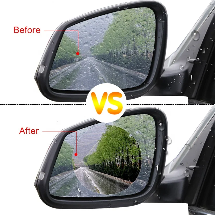 
New Water Proof Clear Plastic PET Car Mirrors Anti Fog Rear View Mirror Rain Proof Plastic Protector PET Film 
