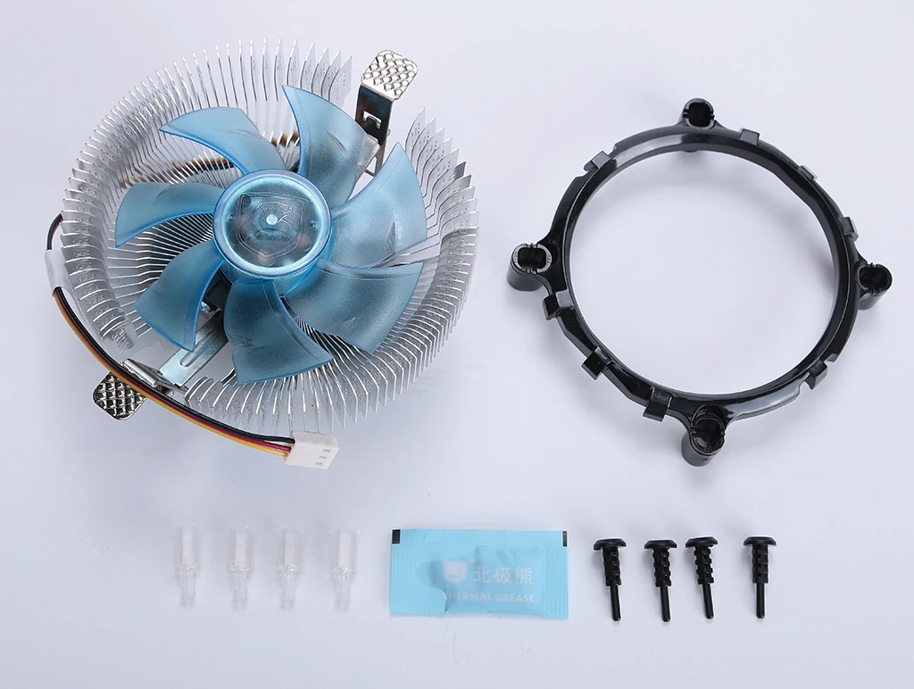 
New Blue 2021 Socket Lga 2011/1366/1156/115 3506 Cpu Cooler For Intel 1156 Pin Processors Radiator Fan 