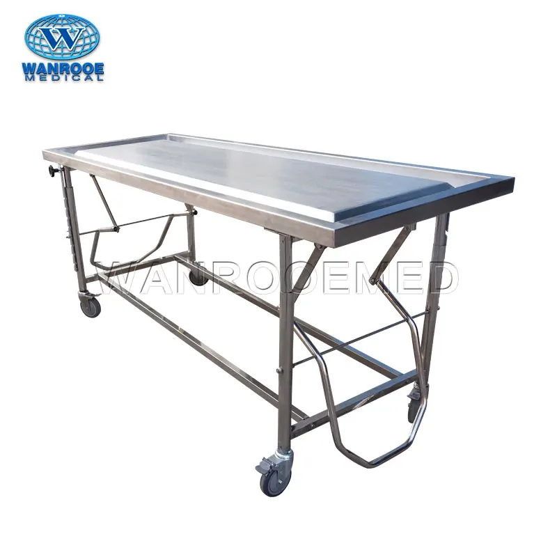 GA205 Adjustable Funeral Mortuary Embalming Table Medical Dissect Corpse Autopsy Table