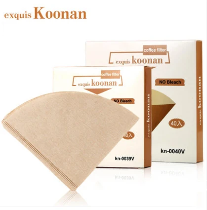 
V-Type natural non-bleached coffee filter paper 