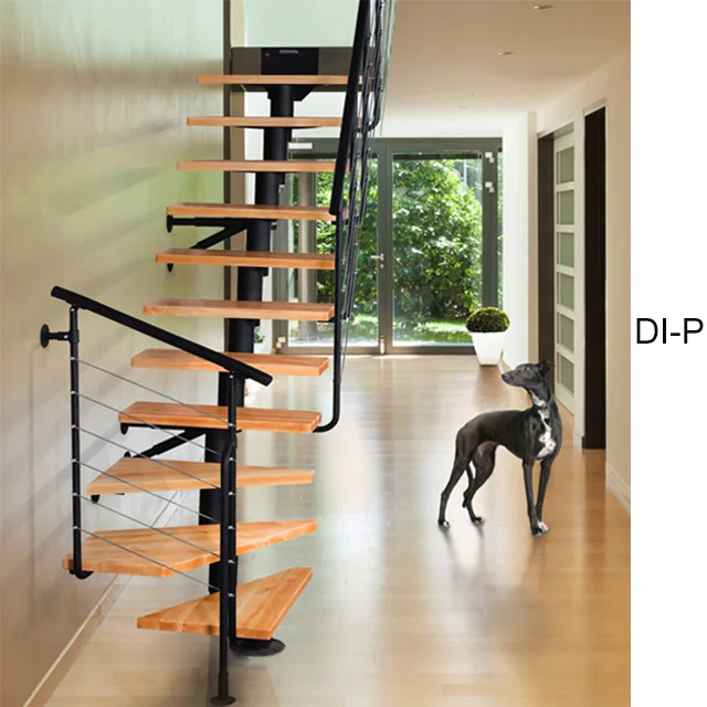 Индивидуальная Современная внутренняя винтовая лестница с деревянными