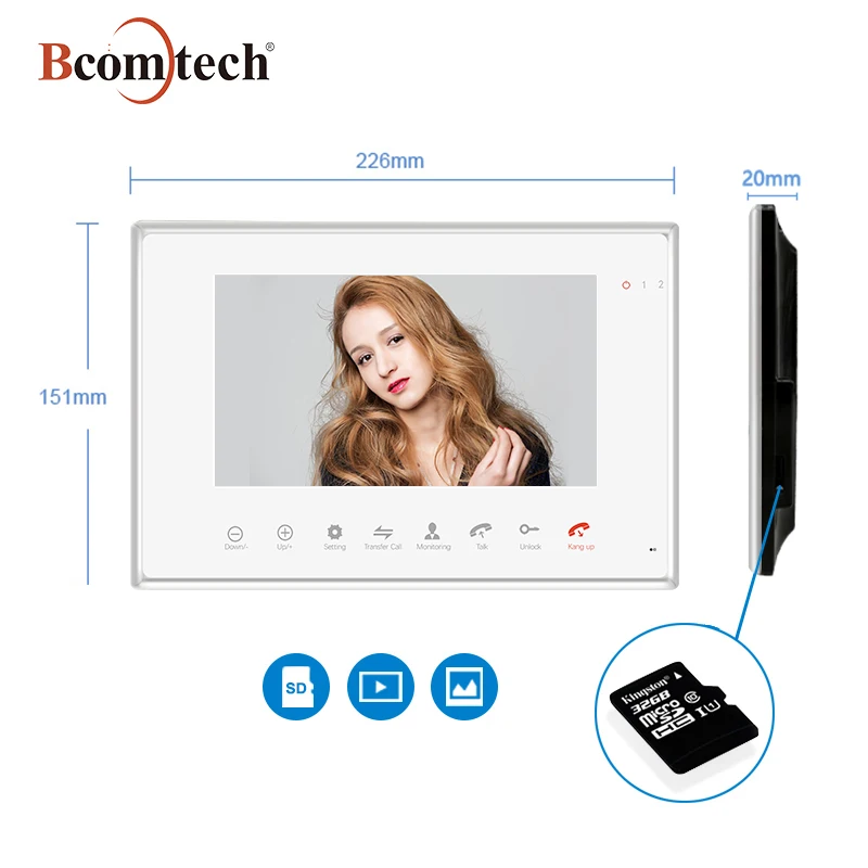 2019 New Arrival Multi-Family Transfer Call Function Video Door Phone For 3-Rooms Villa