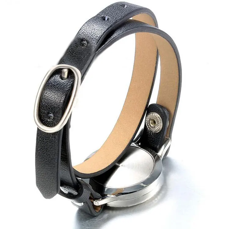 5% Discount Stainless Steel Women Bracelet Aromatherapy Essential Oil Diffuser Locket Leather Bracelet