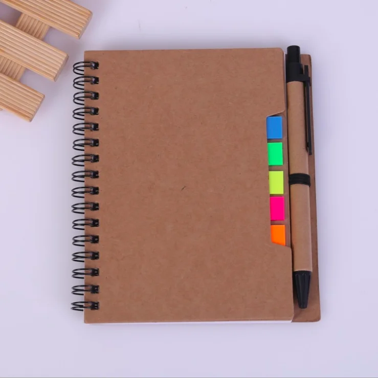 A4 A5 A6 Notebook Logo Custom Notebook Sprial Notebook with Pen and Sticky Notes List of Office Stationery Items