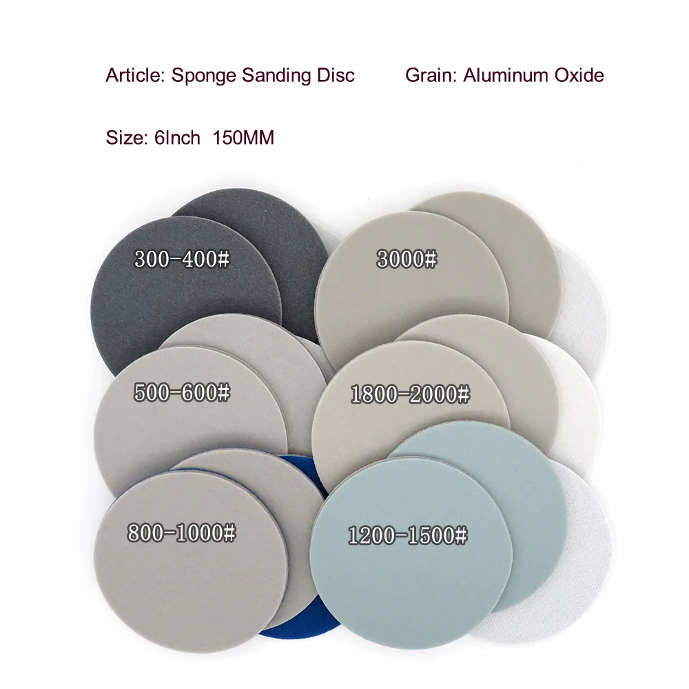 
6inch Sponge sandpaper Foam abrasive sanding sponge for Polishing & Grinding Power Tools Accessories 300-3000 Grit 
