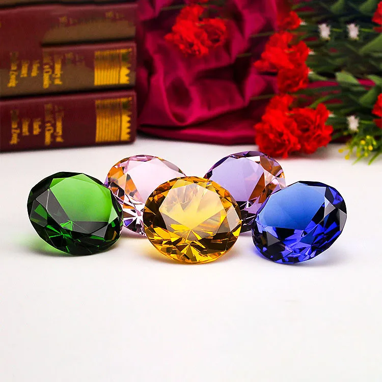 Wholesale Custom 60mm 80mm 100mm 200mm Crystal Diamond with Polished Wedding Decoration gift