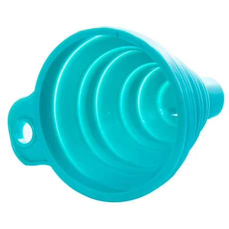 New design food grade folding colorful silicone ear funnel oil glass canning funnel