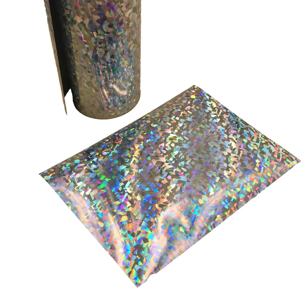 PET water resistant holographic transparent foil showerproof hologram strip label car vinyl wrap