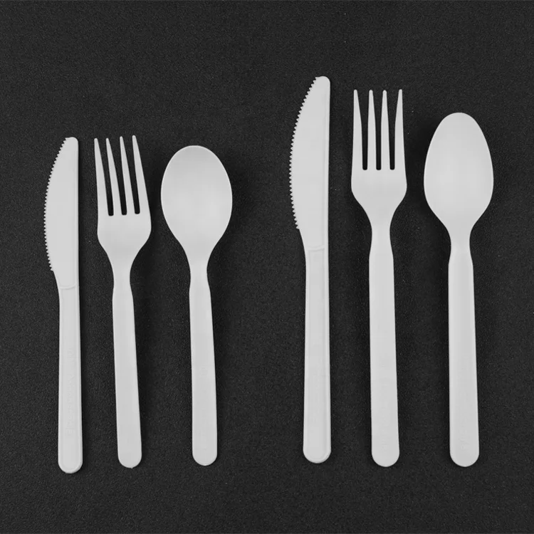 100% compostable cutlery cpla fork biodegradable cutlery cpla tea spoon knife