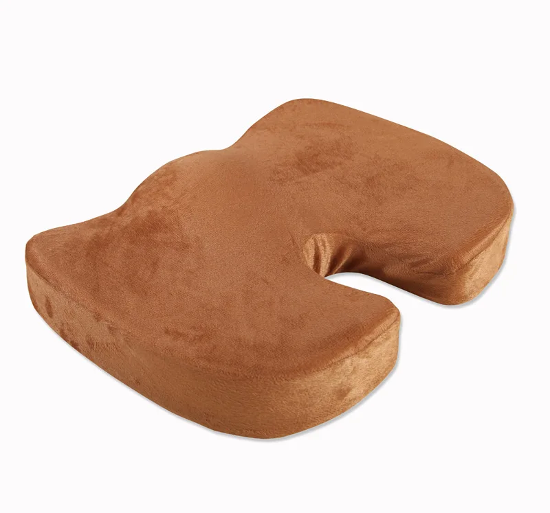 2022 Custom Printing Chair Massage Seat Cushion Memory Foam Funny Ergonomics Velvet Cushion Cover Gel Travel Office Seat Cushion