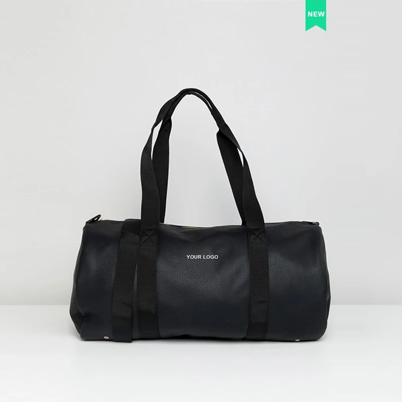 2019 New Style Black Outdoors Men PU Leather Travel Duffel Bag Per Custom Request Welcome Custom Design 50*26*26cm 2*FOB Price