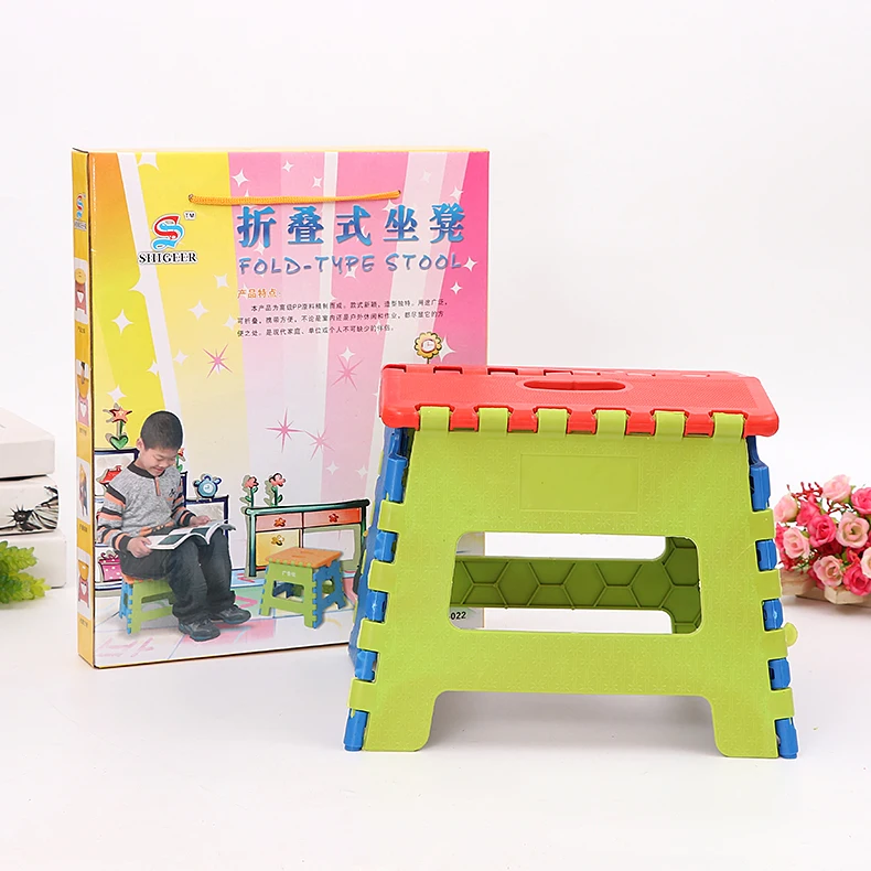 
High Quality Eco-Friendly Customized Kids Portable Plastic Folding Step Stool 