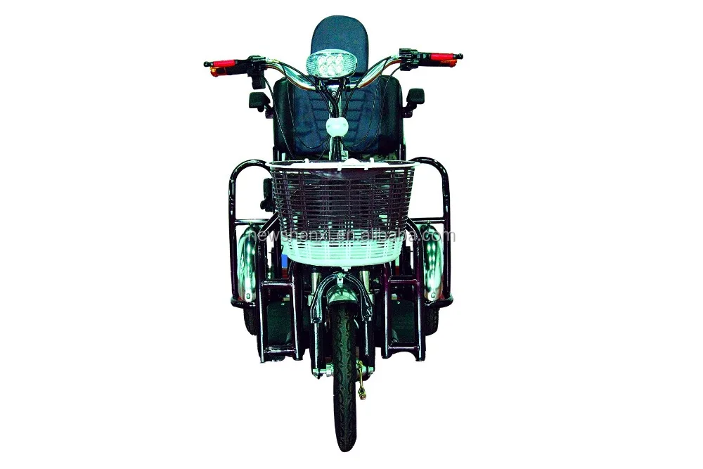 Manufacture Handicapped Electric Folding Tricycle Loading 150kg Brushless Motor Battery 48V