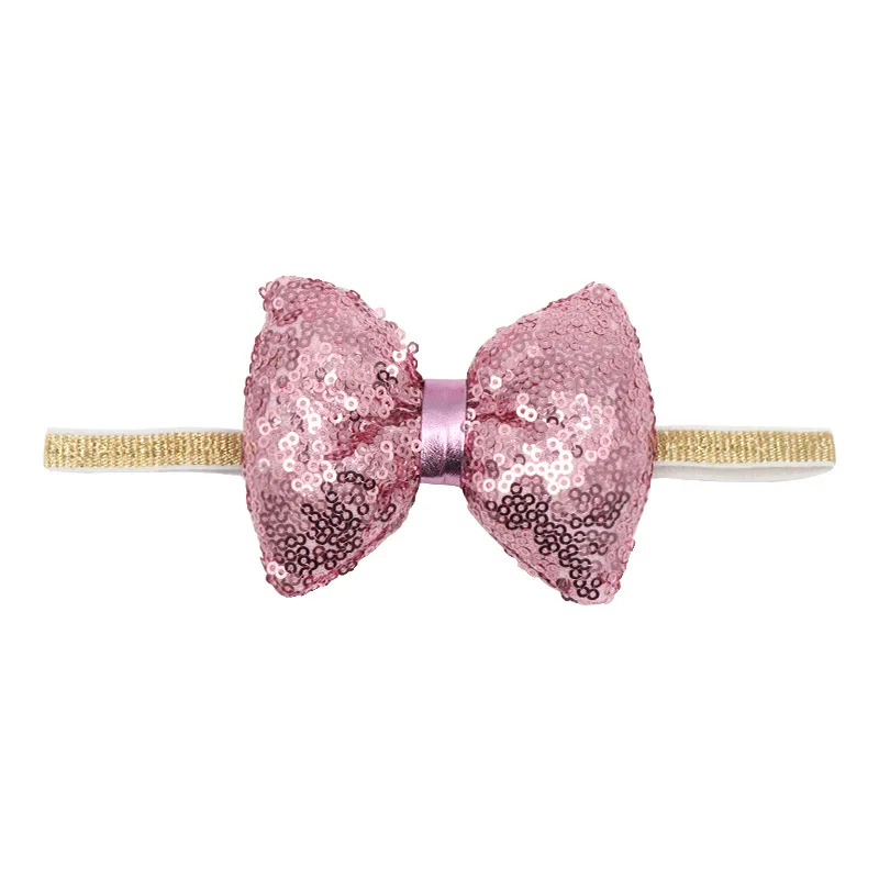 
Baby headband hair accessories Bow Glitter Headband Elastic Hair Accessories 