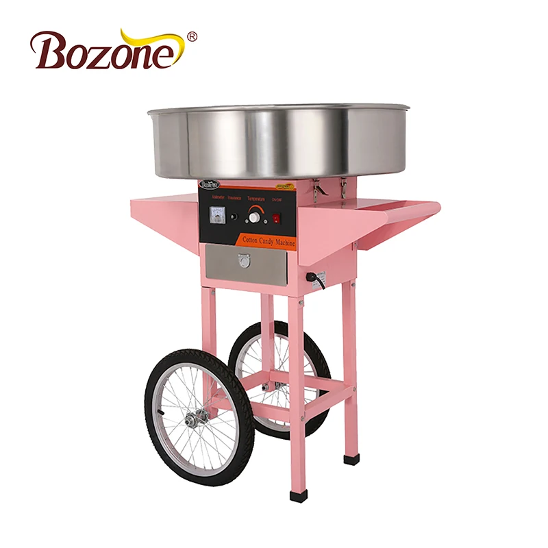 Fairy Gas Thread Sugar Machine 72cm Boiler Electric Pink Basket Stand Commercial Cotton Candy Making Machine Thread Maker