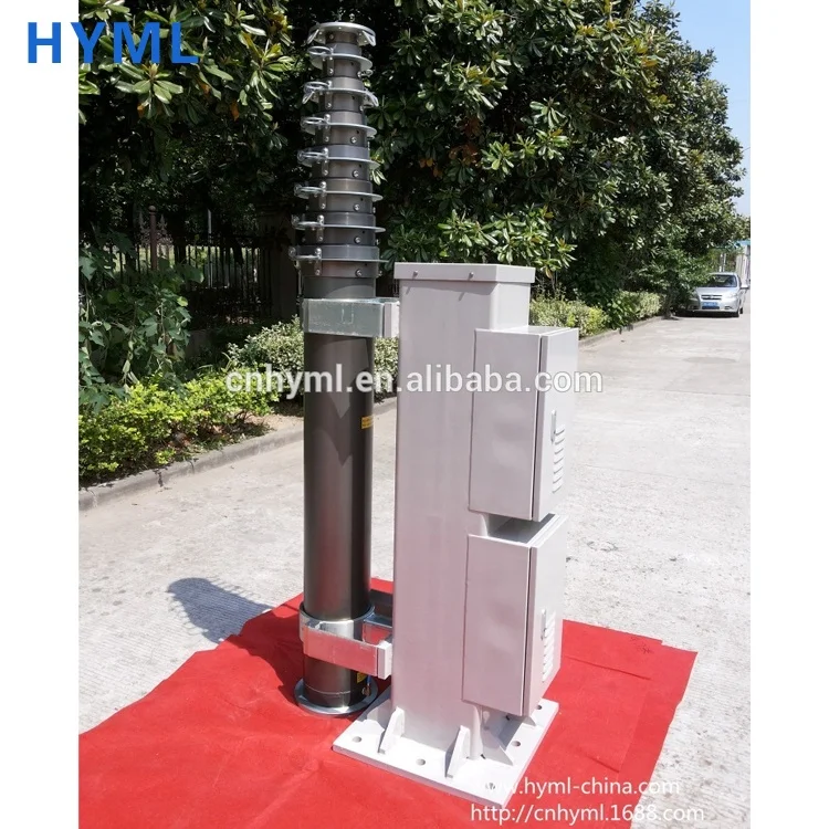 telescopic mast for antenna and camera and lighting