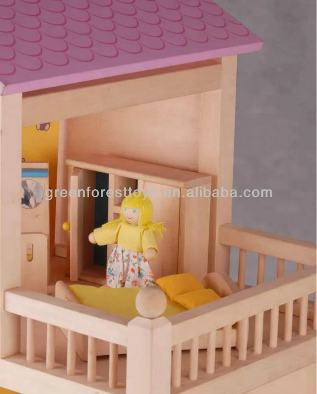 New Style Top Selling Two-Story Miniature Houses For Sale Wooden Doll House