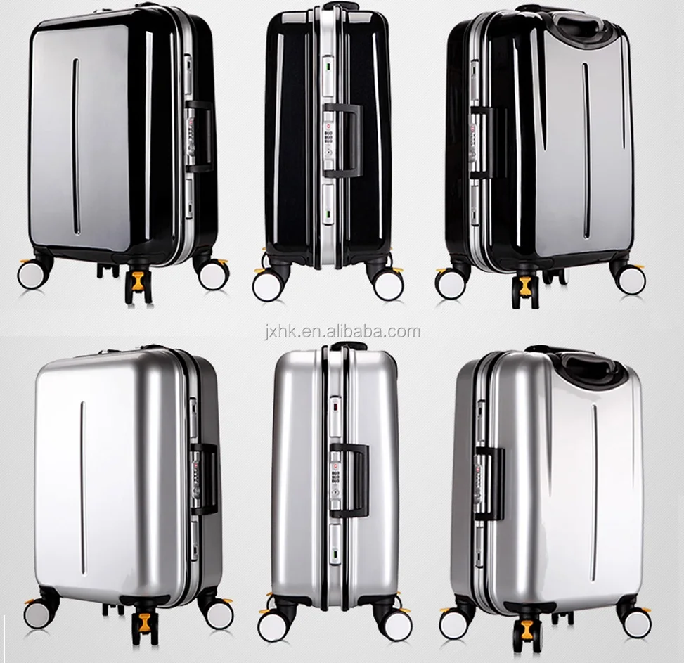 Best Selling PC ABS Travel Trolley Luggage Aluminum Frame Luggage Hard Shell Luxury Luggage Sets