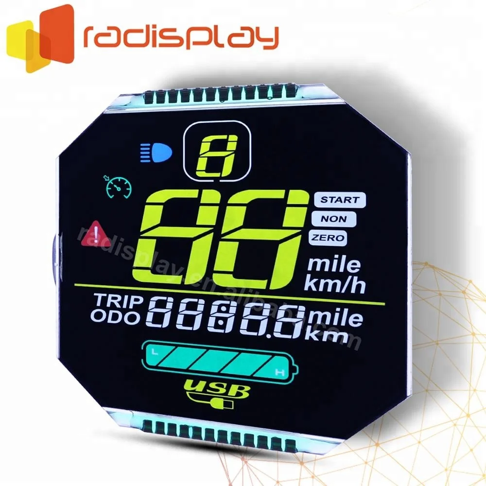 Custom Electric Vehicle Motorcycle Lcd Display For Speedometer