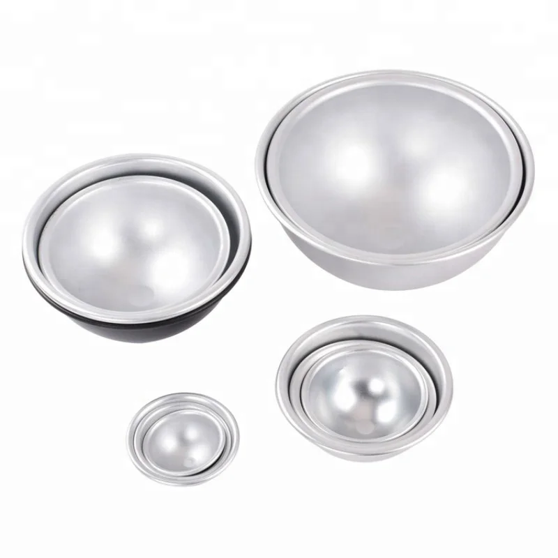 2 pieces Per 1set Round Hemisphere Hollow Shape Soap Bath Ball Molds Bath 90mm 9cm Aluminum Bath Bomb Molds