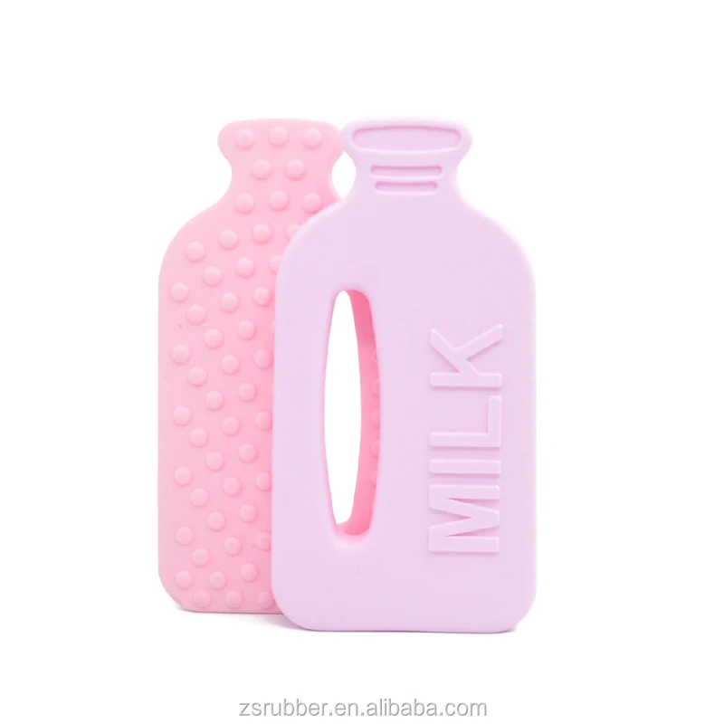 milk bottle Silicone teether baby food grade silicone baby chewing toys silicone baby teething