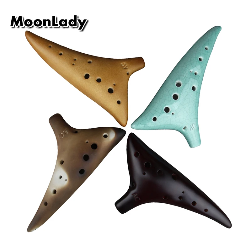 New Scrub Ocarina 12 Holes AC key Wind Musical Instrument for Music Amateurs