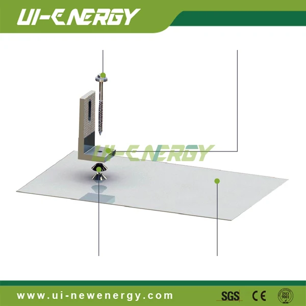Composition / asphalt shingle roof stainless steel solar panel l bracket