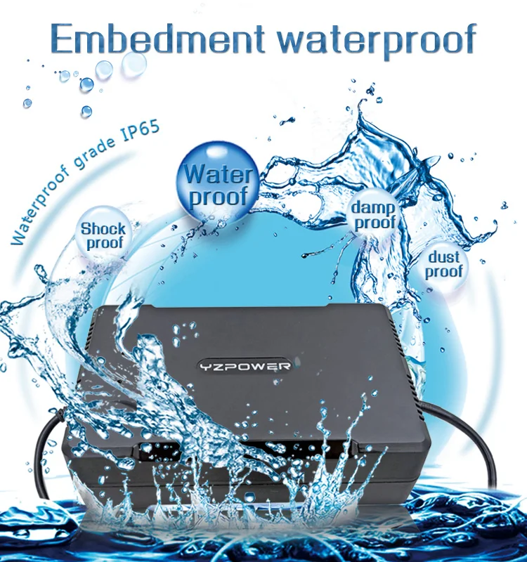 YZPOWER Portable Waterproof 33.6V 10A Lithium Electric Scooter Battery Charger