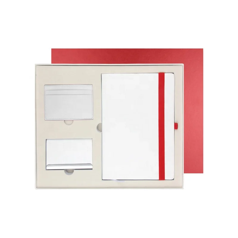 
Pu Leather Card Holder A5 Notebook Diary and Pen Gift Set for Promotion Office Stationery Gift 2021 