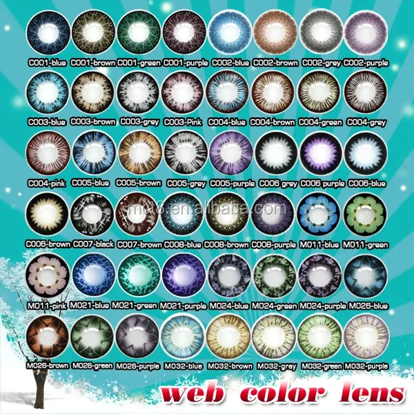 Fresh beauty eyes look cosmetic lens 1 year soft colorful contact lenses