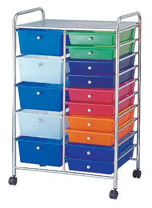 
5 Tier Wheeled Tool Trolley Storage Cart 