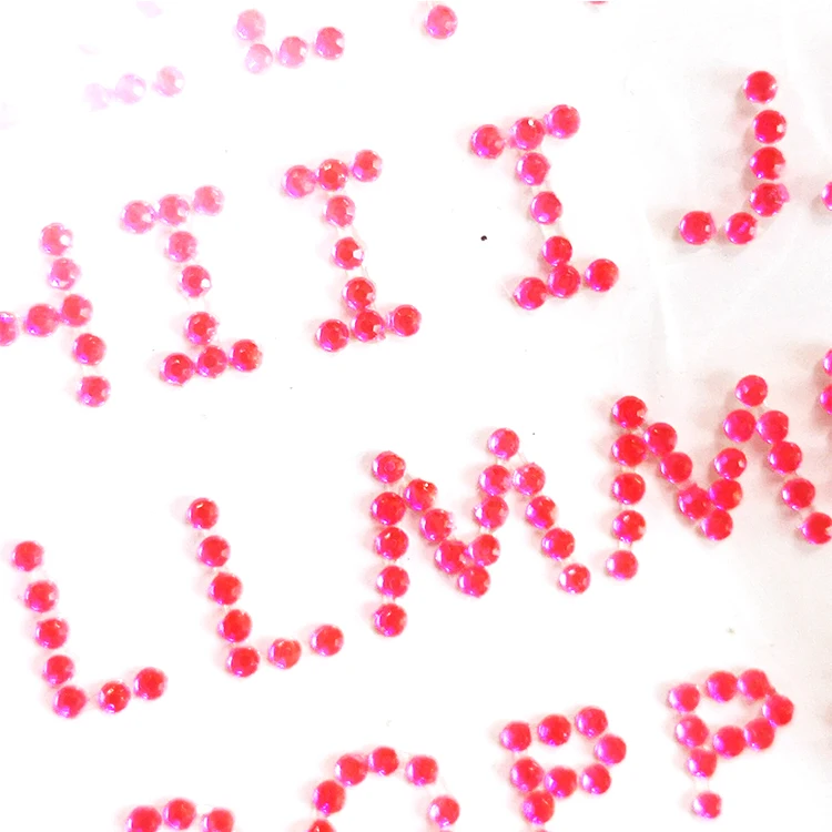 Self Adhesive Custom letter Rhinestone Sticker Crystal Diamond Sticker