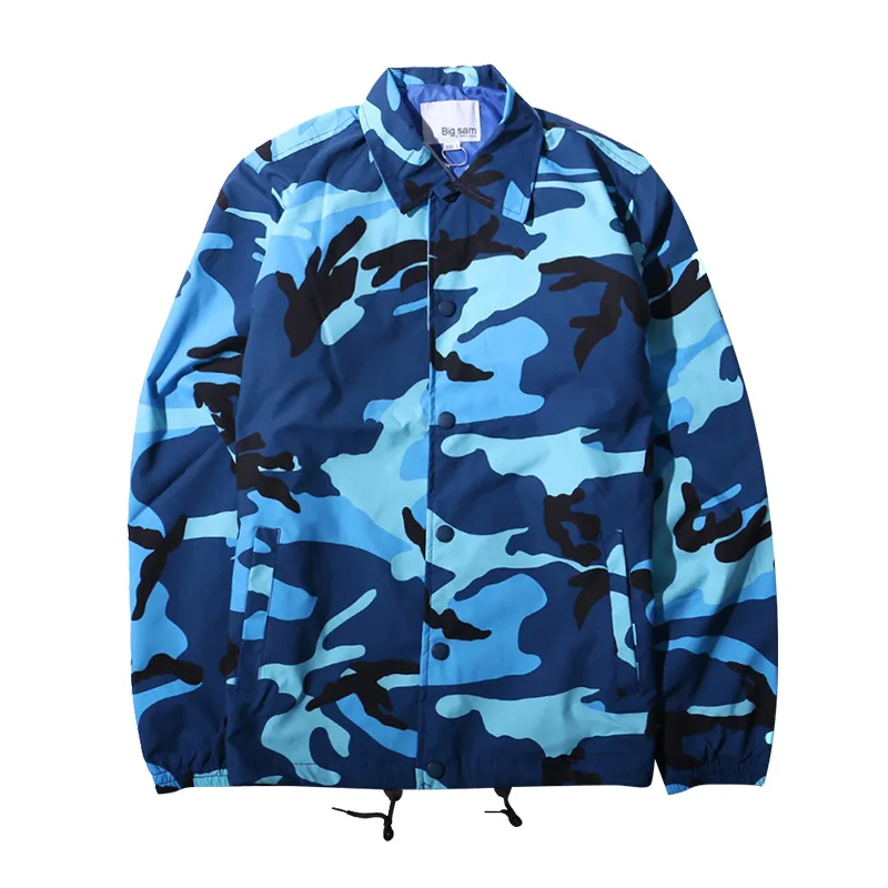 
China factory custom bomber jacket wholesale mens camo nylon coaches jacket 