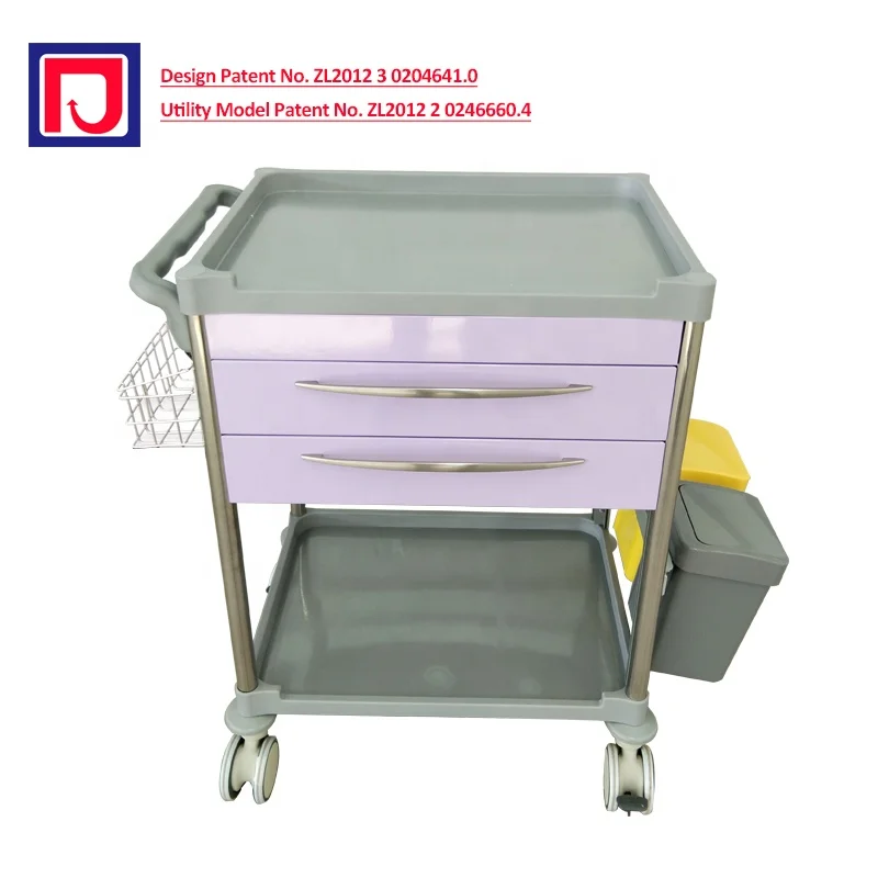 Цветные тележки для лечения больниц, медицинская тележка для лекарств из АБС