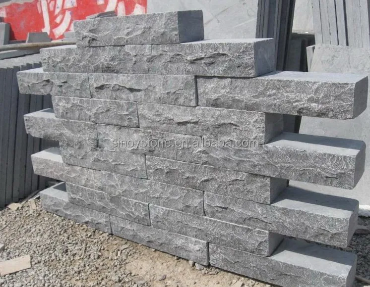 china blue raw limestone steps brick